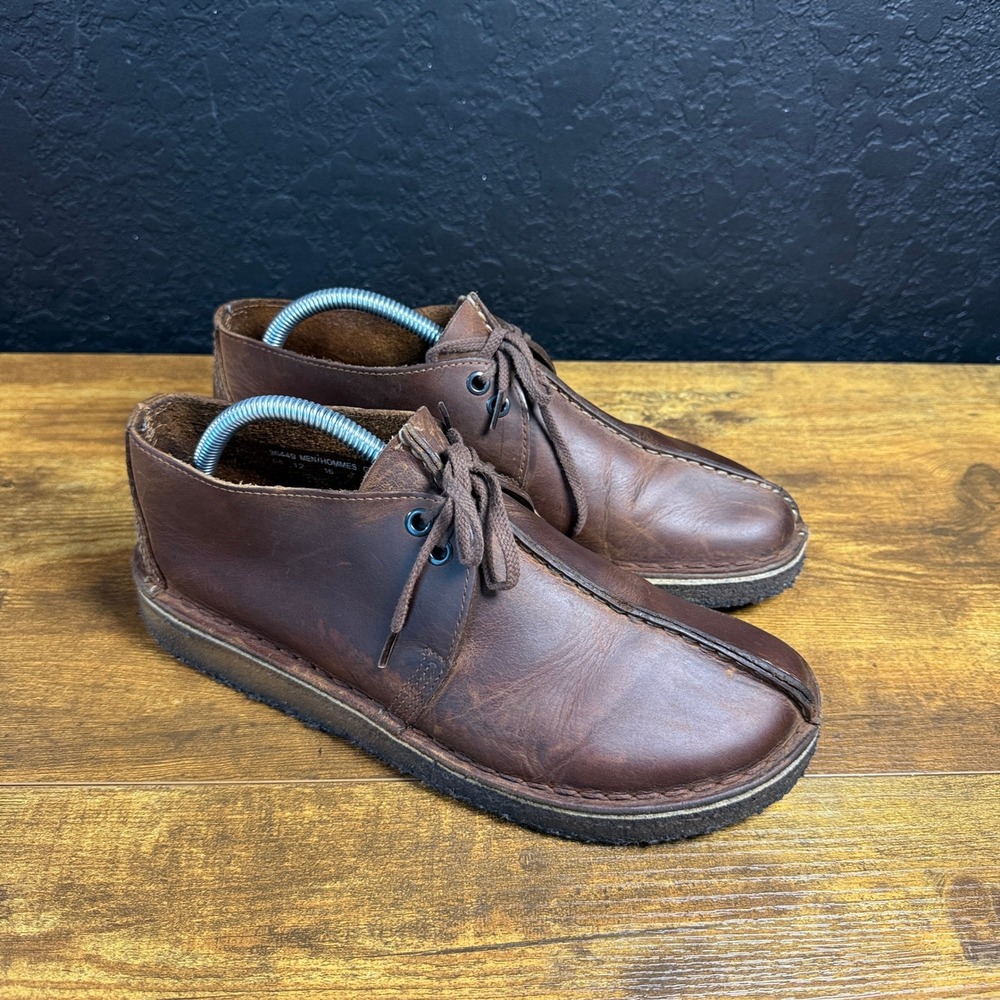 Clarks Desert Trek 36449 Brown Leather Casual Shoes Mens 8.5 M